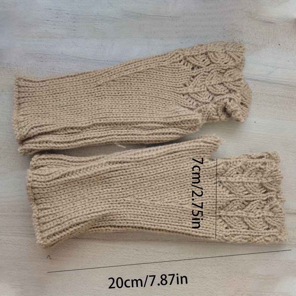 knitted         fingerless     wrist      