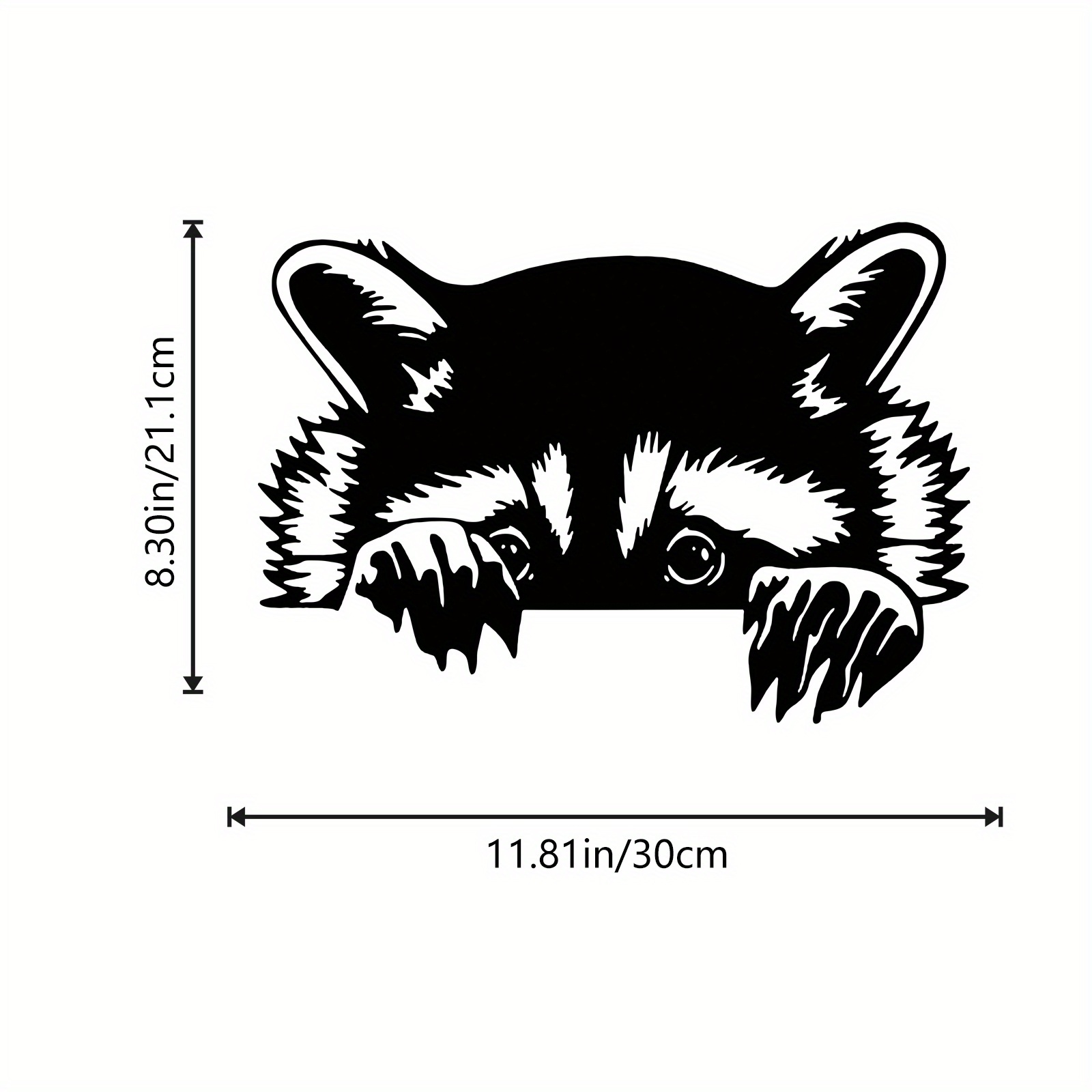 Add A Touch Garden Large Peeking Raccoon Metal Art - Temu