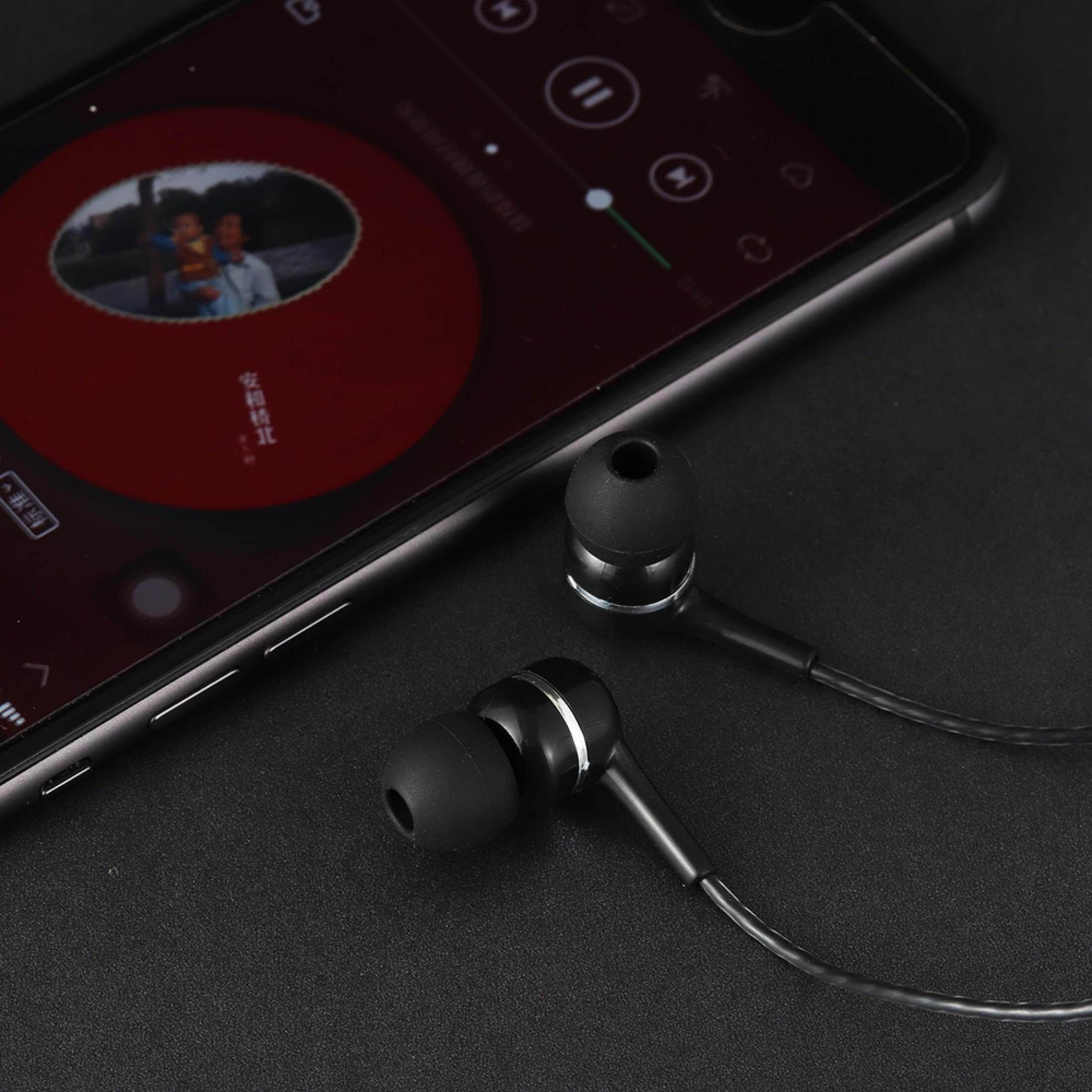 High-Quality Semi In-Ear Wired Headphones with Microphone - Perfect for Mobile Phones, Computers, Games, Karaoke & More!