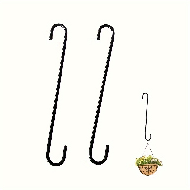 Multi-functional S-hooks, One Set With Two S-hooks, Iron Garden Long Hooks,  Bird Feeding Pot Outdoor Hooks, Large Hooks, Hooks - Temu United Arab  Emirates