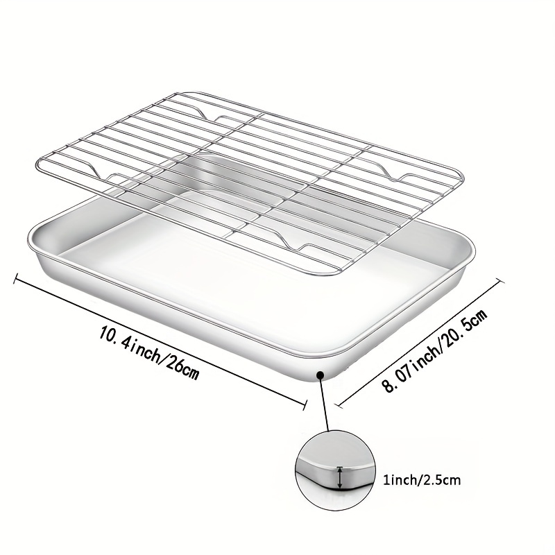 Toaster Oven Pan Trays Rectangular Lasagna Pans Stainless - Temu