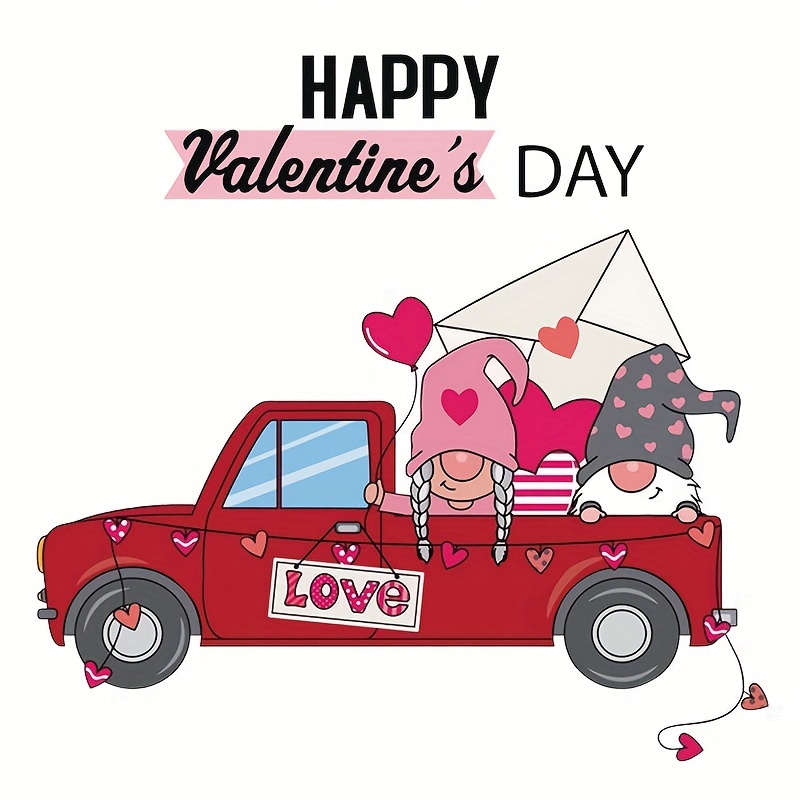 Happy Valentine's Day Dwarf Car Iron On Transfers Patches - Temu