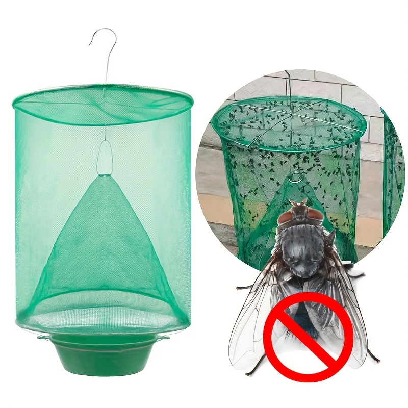 Reusable Fruit Fly Trap Killer Yellow Cage Drosophila Catcher Patio Trap
