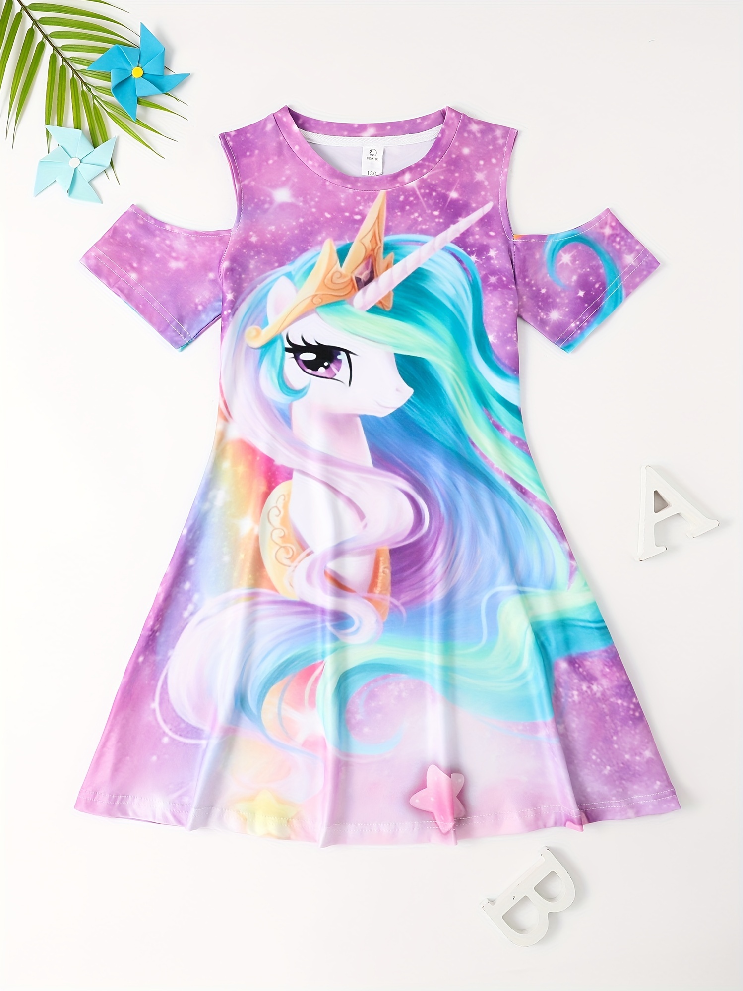 Disfraz a hombros de Princesa Unicornio para infantil