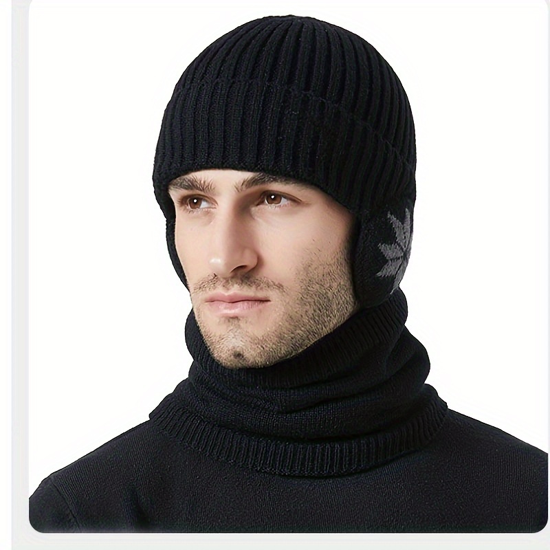 Gorro Bufanda Invierno Hombres Tejido Polar Prueba Viento - Temu Mexico