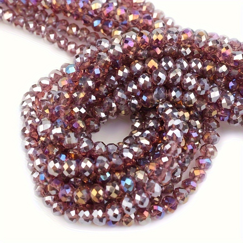 130pcs 4mm Czech Facet Rondelle Glass Beads Jewelry Making