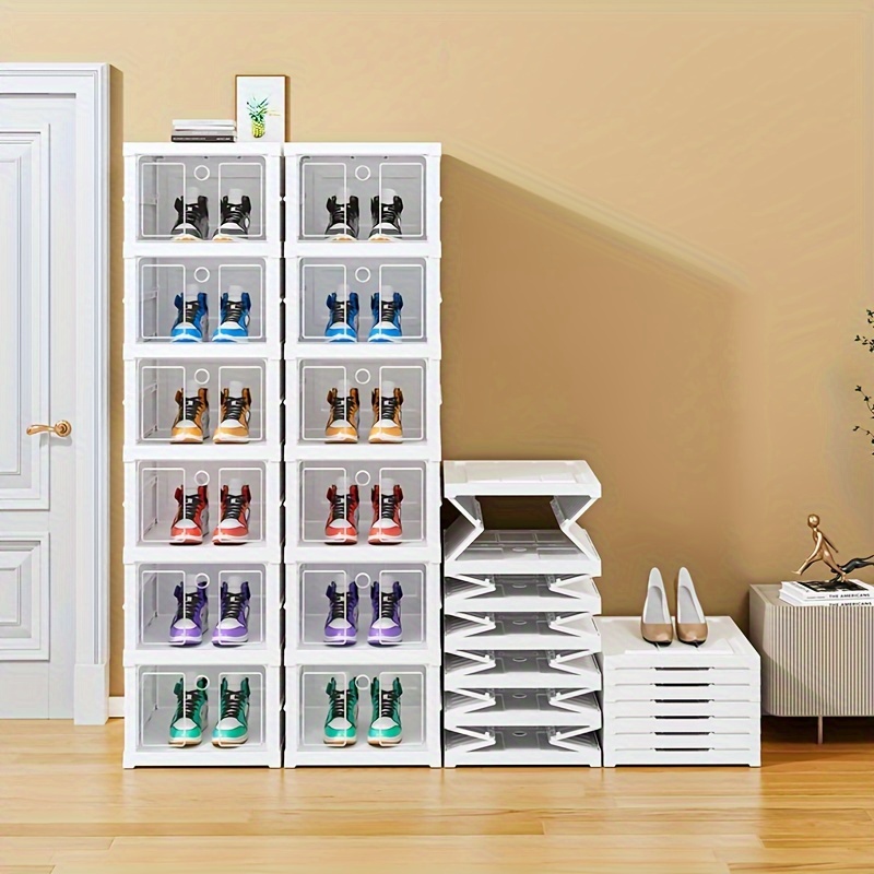 Multi-layer Stackable Shoe Rack Organizer New Space Saving Shoe Storage  Organizer Shelf Box for Entry