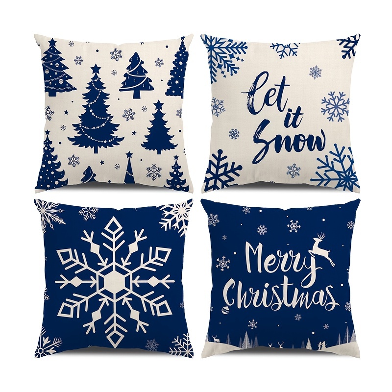 Christmas Snowflake Pillowcase Without Pillow Insert For - Temu