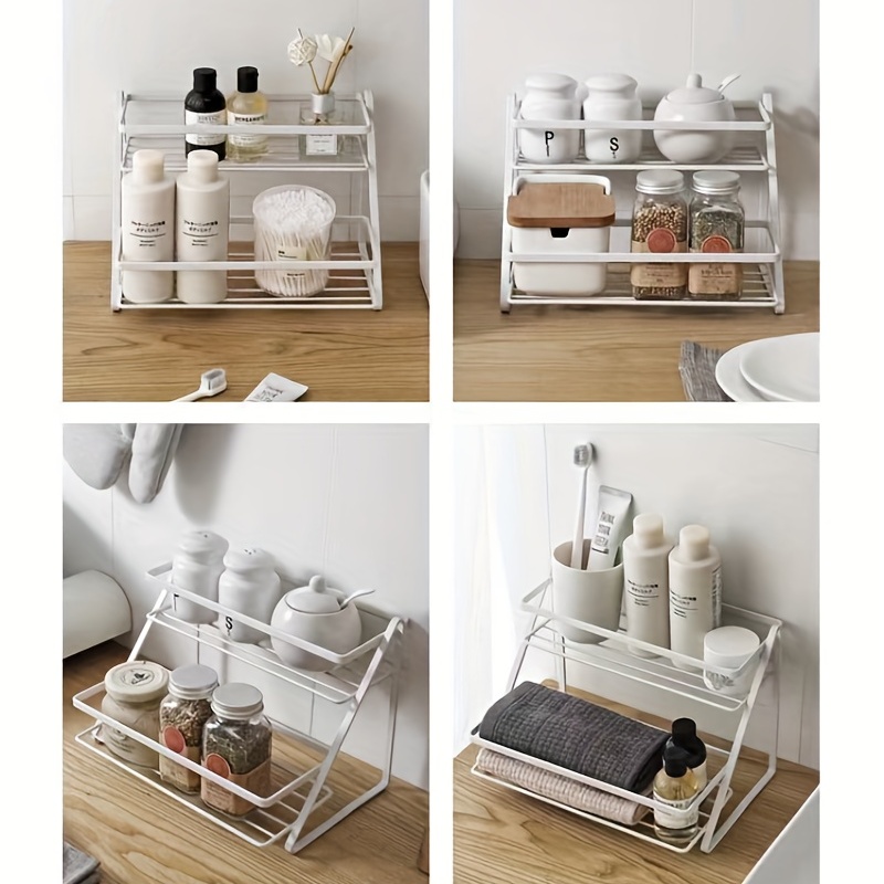 Bathroom Counter Organizer Vanity Countertop 2-Tier Cabinet Makeup