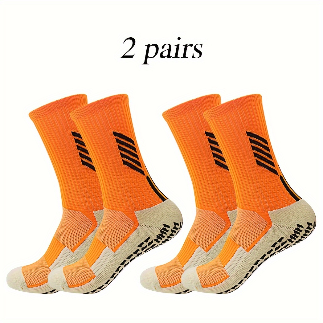2 Pairs Non Slip Breathable Soccer Socks
