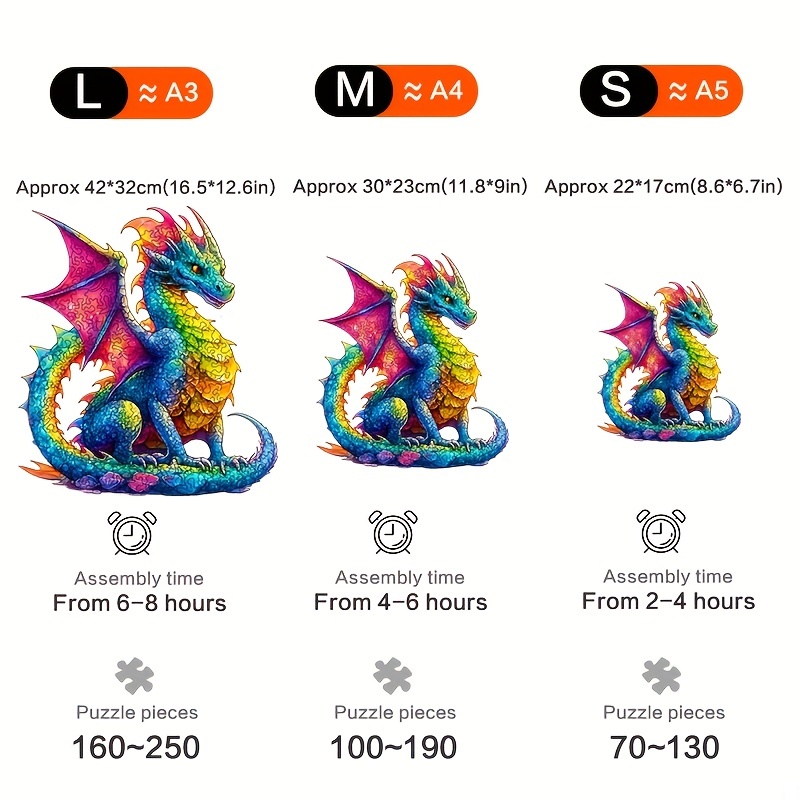 Unlock the Mystery of the Flying Dragon Wooden Jigsaw Puzzle - Super Hard  High Difficulty Brain Teaser for Adults!