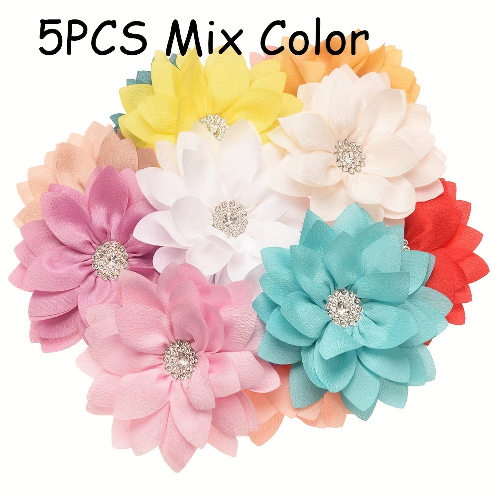  100pcs/bag Mini Ribbon Flowers, Fabric Flowers, Bow-Knot  Decorations, Mini DIY Crafts, Multicolor Artificial Rosettes for Sewing  Craft