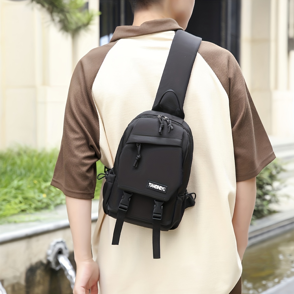 Unisex Crossbody Shoulder Bag Men Chest Bag Sling Bag Travel Gym