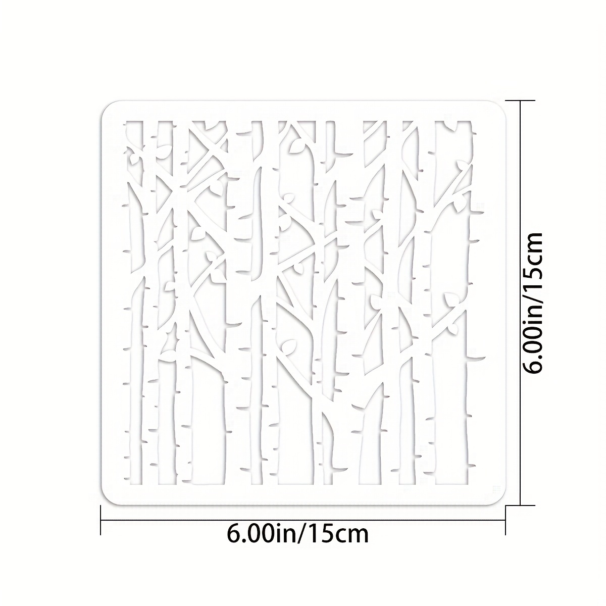 6in * 6in 1pctrees Pattern Diy Layered Stencil Pittura - Temu Italy