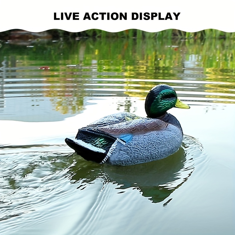 Realistic Green Head Duck Model Toy Boat Battery With - Temu