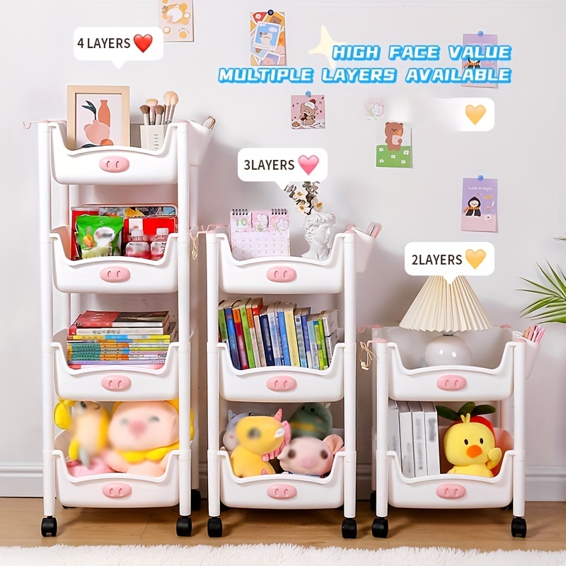 2 layer Drawer Storage Rack Organize Snacks Toys Books And - Temu