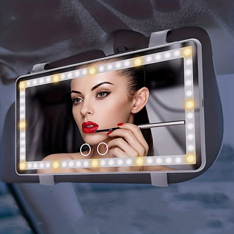Auto-sonnenblenden-kosmetikspiegel, Wiederaufladbarer Auto-make-up