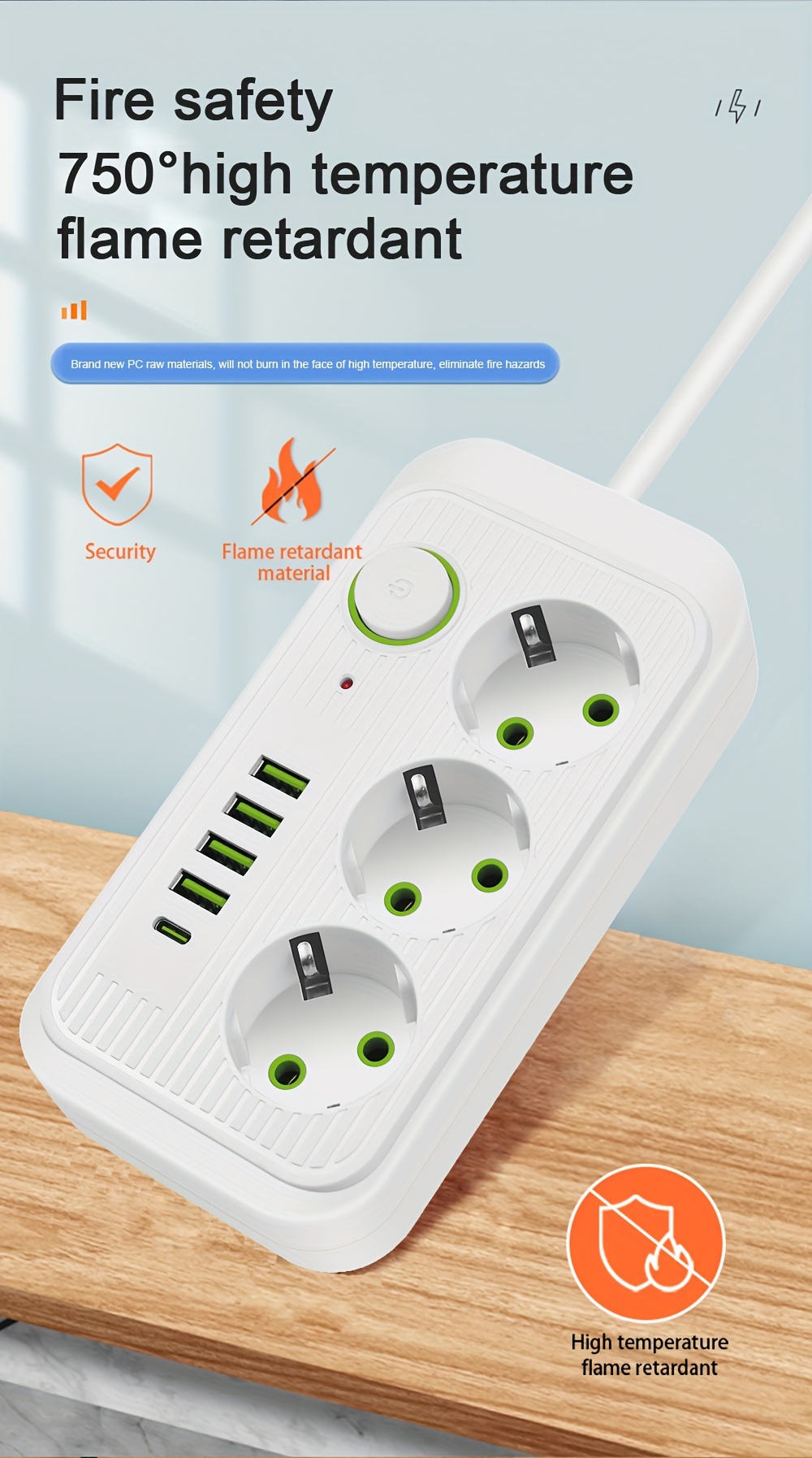 Multiprise Prise Ue Prise Ca Multiprise Extension De Maison Intelligente  Cordon Prise Électrique Avec 4 Ports USB Filtre Réseau Multitap - Temu  France