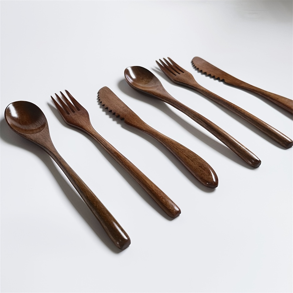 Wooden Tableware Set, Disposable Wooden Knife, Fork, Spoon, Western Steak  Cutlery, Wooden Spoons, Wooden Knives, Wooden Forks, Dinnerware Set - Temu