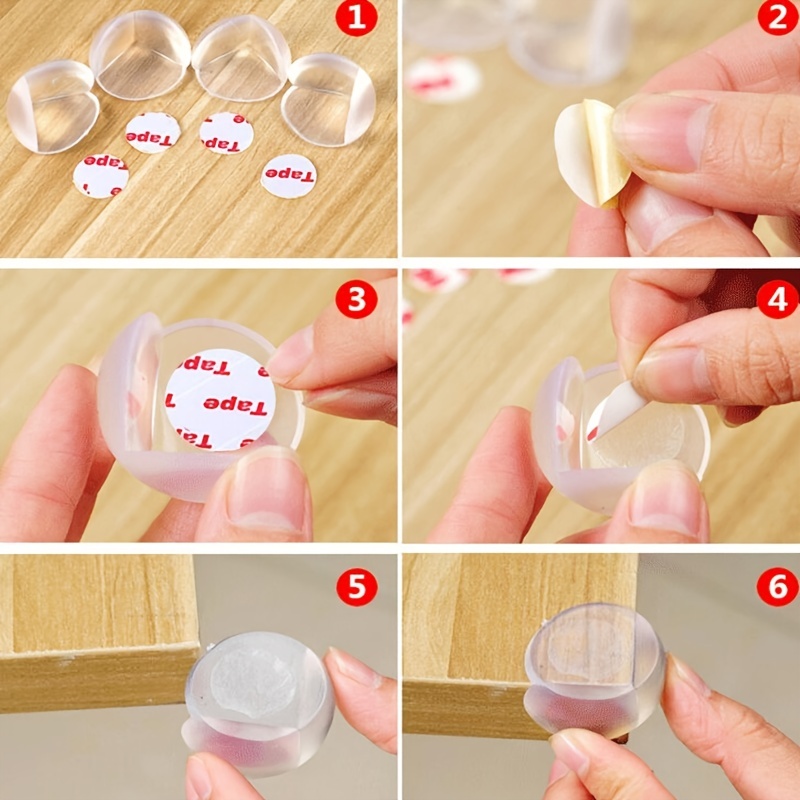 4pcs Transparent Ball Shape Safety Table Conner Protector For Toddler Baby Care Furniture Table Edge Guards Protection Cover Pad