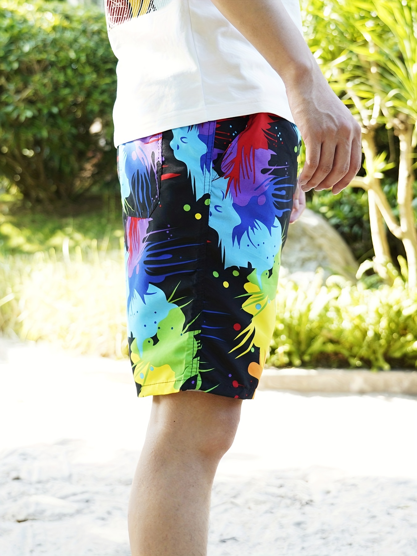 Mens swim trunks hot sale above the knee