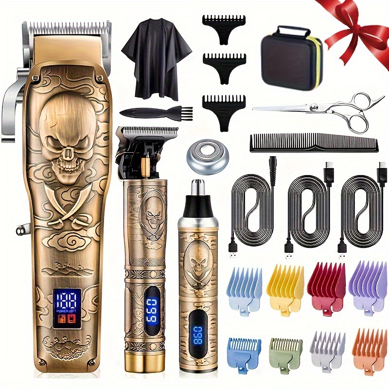 Men's Professional Hair Clippers Trimmers Usb Rechargeable - Temu