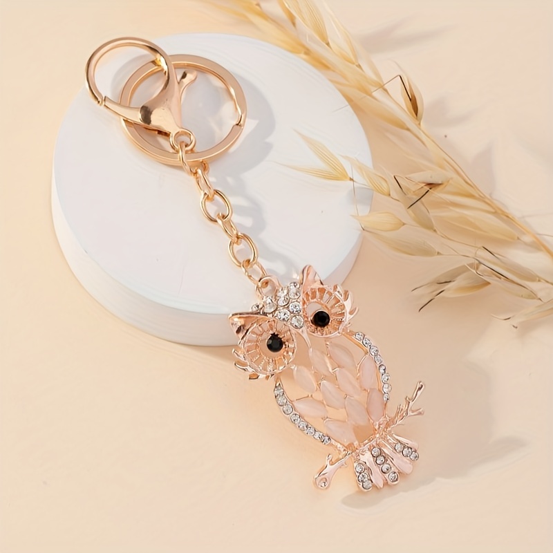 Owl Keychain Car Key Chain Key Rings Crystal Diamond Animal Series