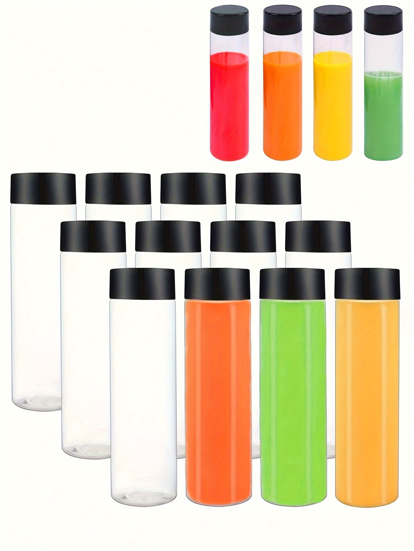 Water Bottles Plastic Juice Bottles Clear Bulk Beverage - Temu