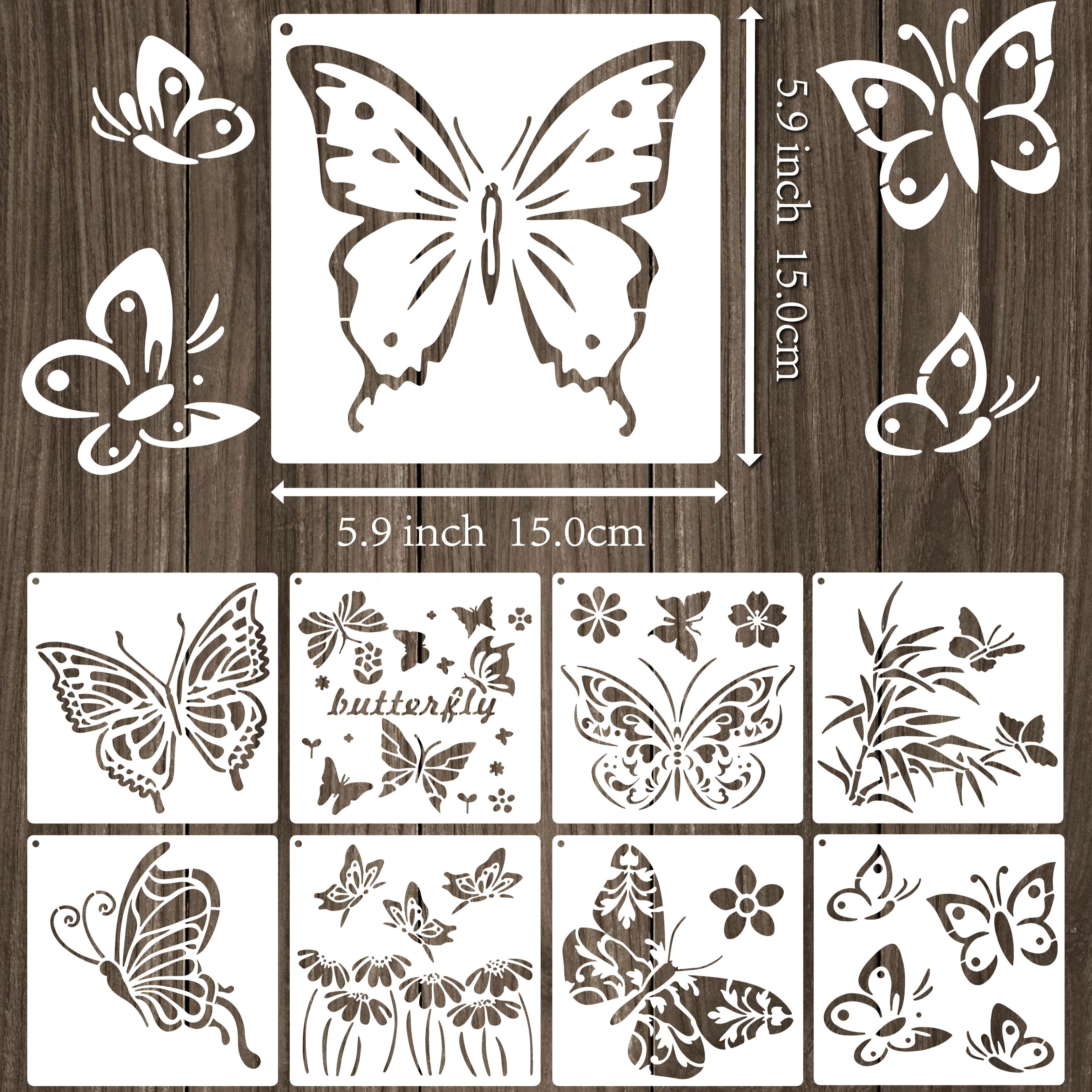 25 Pieces Butterfly Stencils Spring Stencils Templates Reusable Plastic  Craft Stencils Butterfly Painting Themed Stencils Butterfly Drawing  Templates