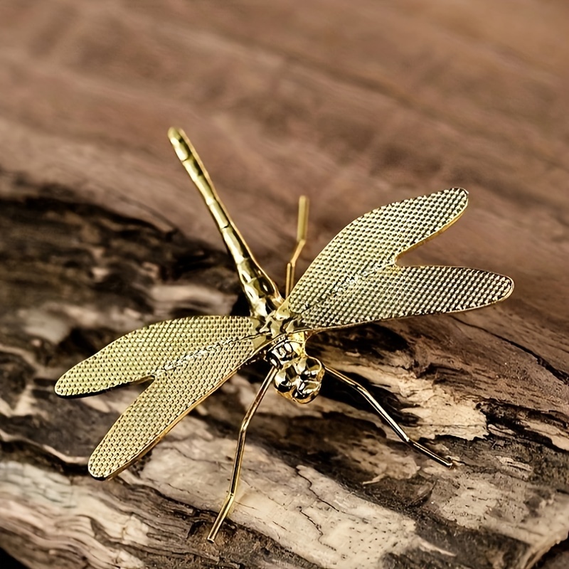 1pc Dragonfly Metal Small Ornaments Photo Props Insect Ornaments Office  Desktop Home Decor Creative Ornaments Car Desktop Decor Birthday Gifts,  Office