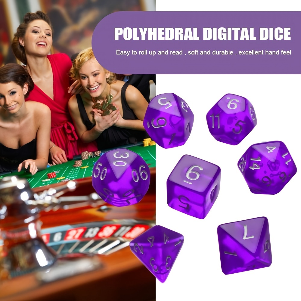 Polyhedral 7 die Dice Set Game Dice Trpg Dnd Accessories D4 - Temu