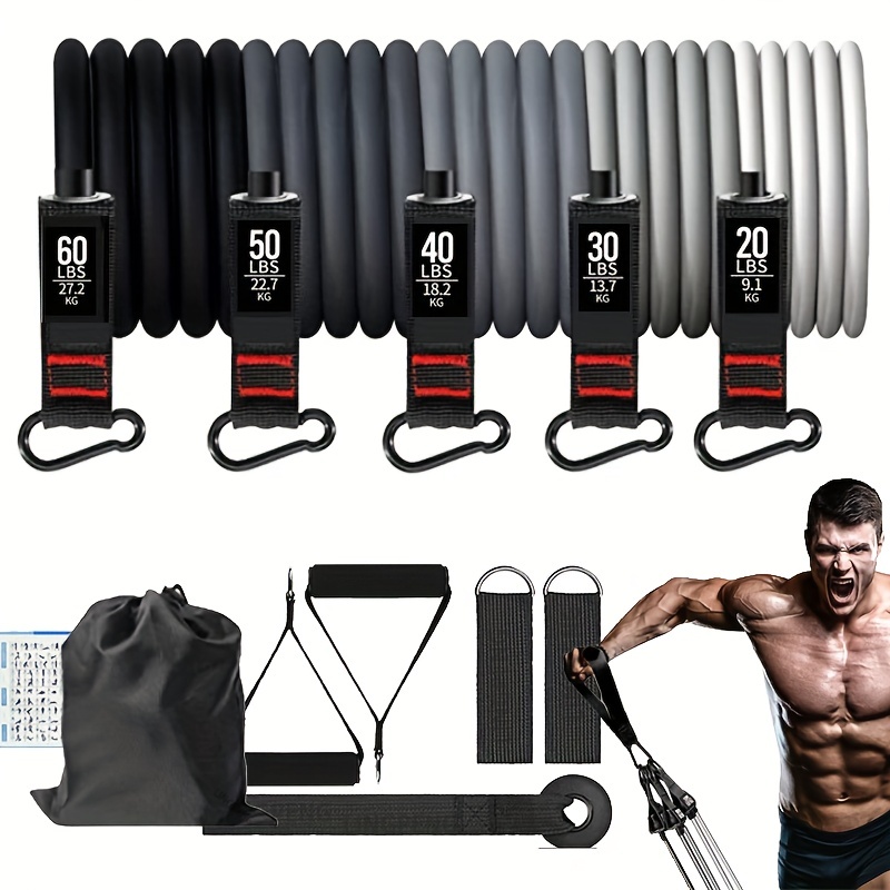  Heavy Resistance Bands 300lbs, Weight Bands for Exercise with  Handles, Door Anchor, Carry Bag, Workout Bands for Men, Physical Therapy,  Muscle Training, Strength, Slim, Yoga, Home Gym Equipment : Sports 