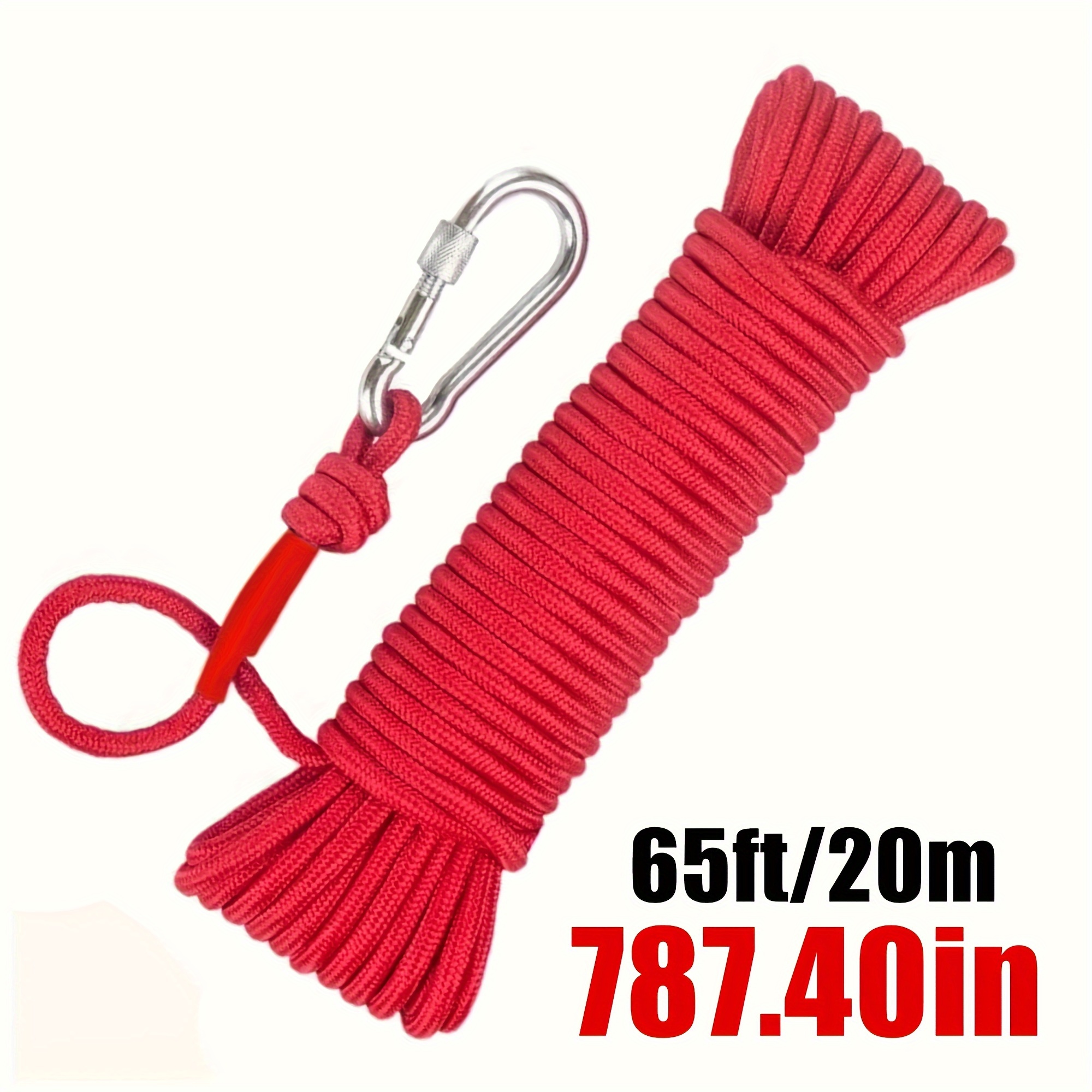 Nylon Rope 787.4inch Universal High Strength Rope Safety Braided Rope
