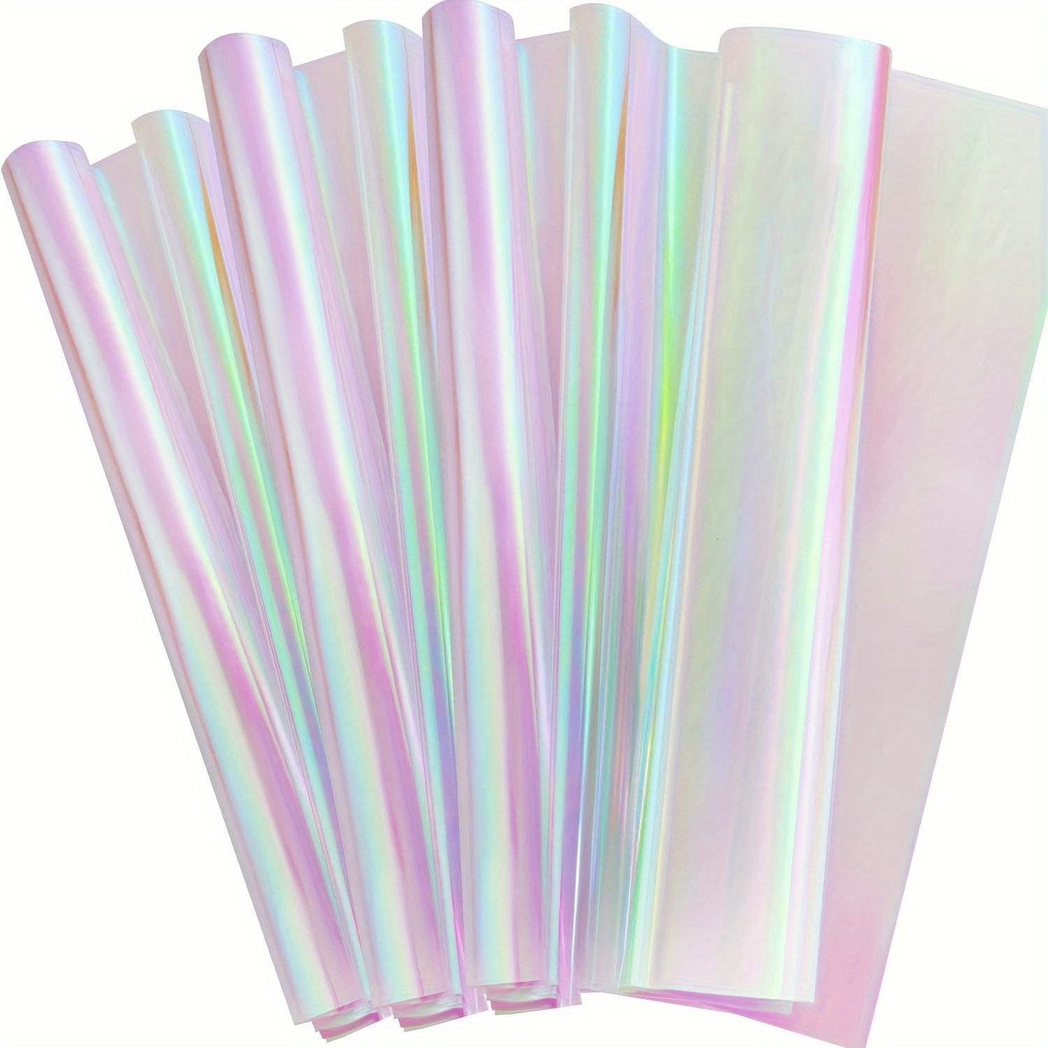 Pink Wrapping Paper Roll Holographic Iridescent Wrapping Paper for Birthday