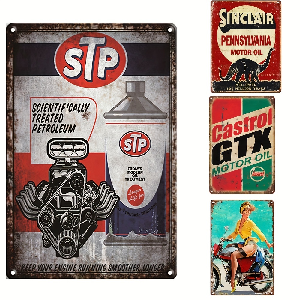 1pc Vintage Metal Tin Signs Retro Garage Signs For Men Wall Decorations Old  Car Shop Posters Oil And Gas Station Sign Man Cave Decor 8 12 Inch - Home &  Kitchen - Temu