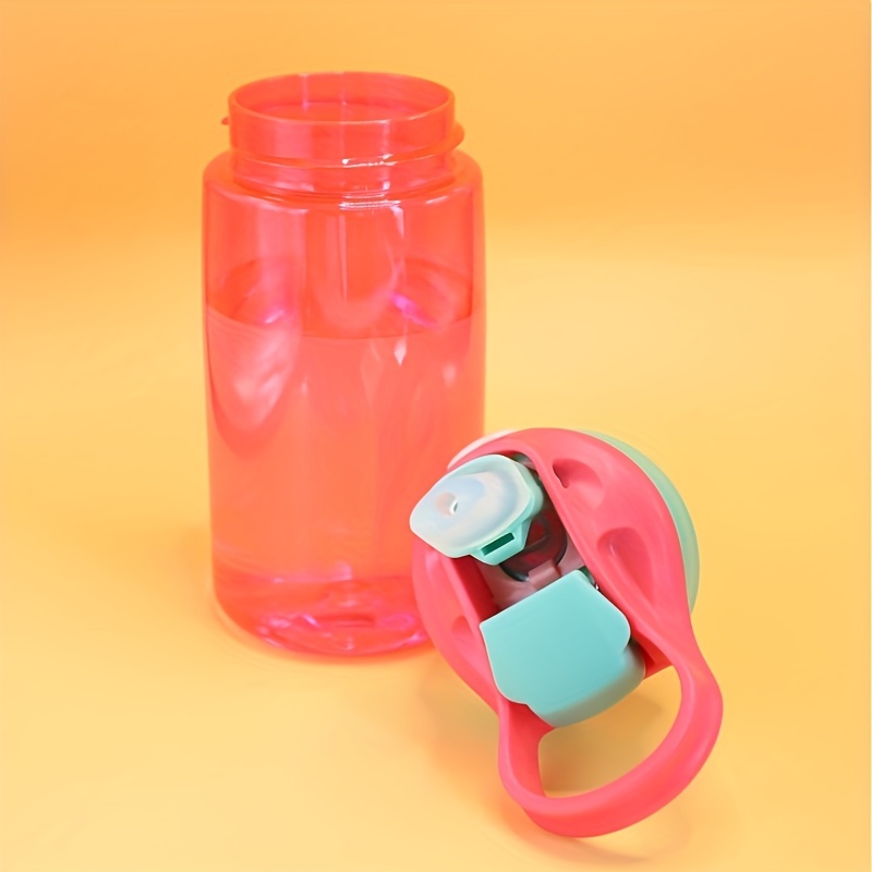 Cute Kids Water Bottles With Straw Cute Water Leak Proof Bottles Portable  Leakproof Water Jug Plastic Fruit Juice Travel Water Bottle For Kids/Girl/Adult  Pink 
