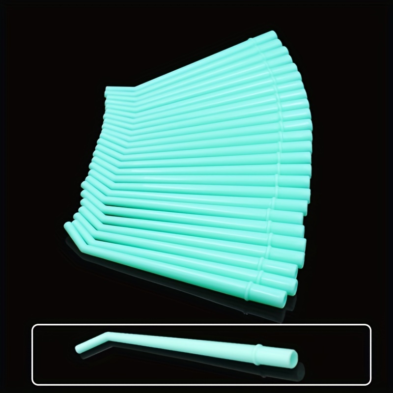 25pcs Disposable Plastic Curved Tips Surgical Aspirator Dental Tools