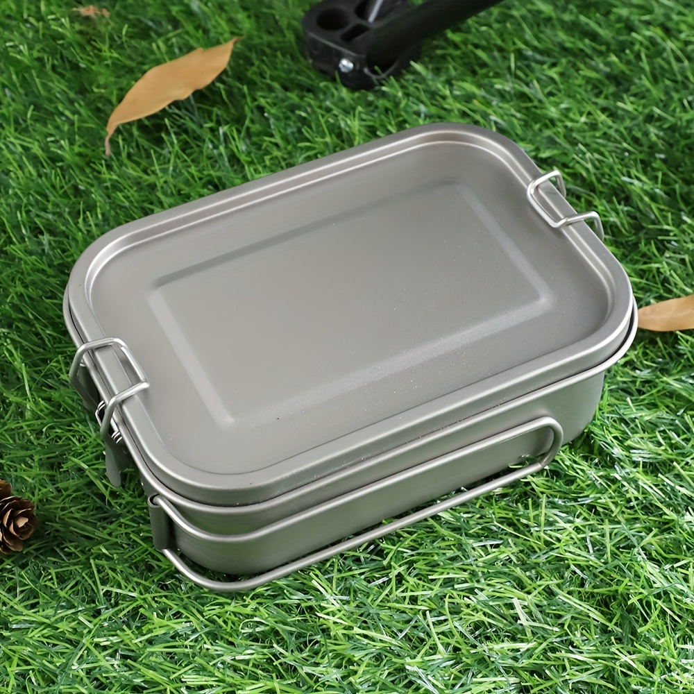 Compact Titanium Lunch Box for Outdoor Activities LeakProof 800ml Capacity