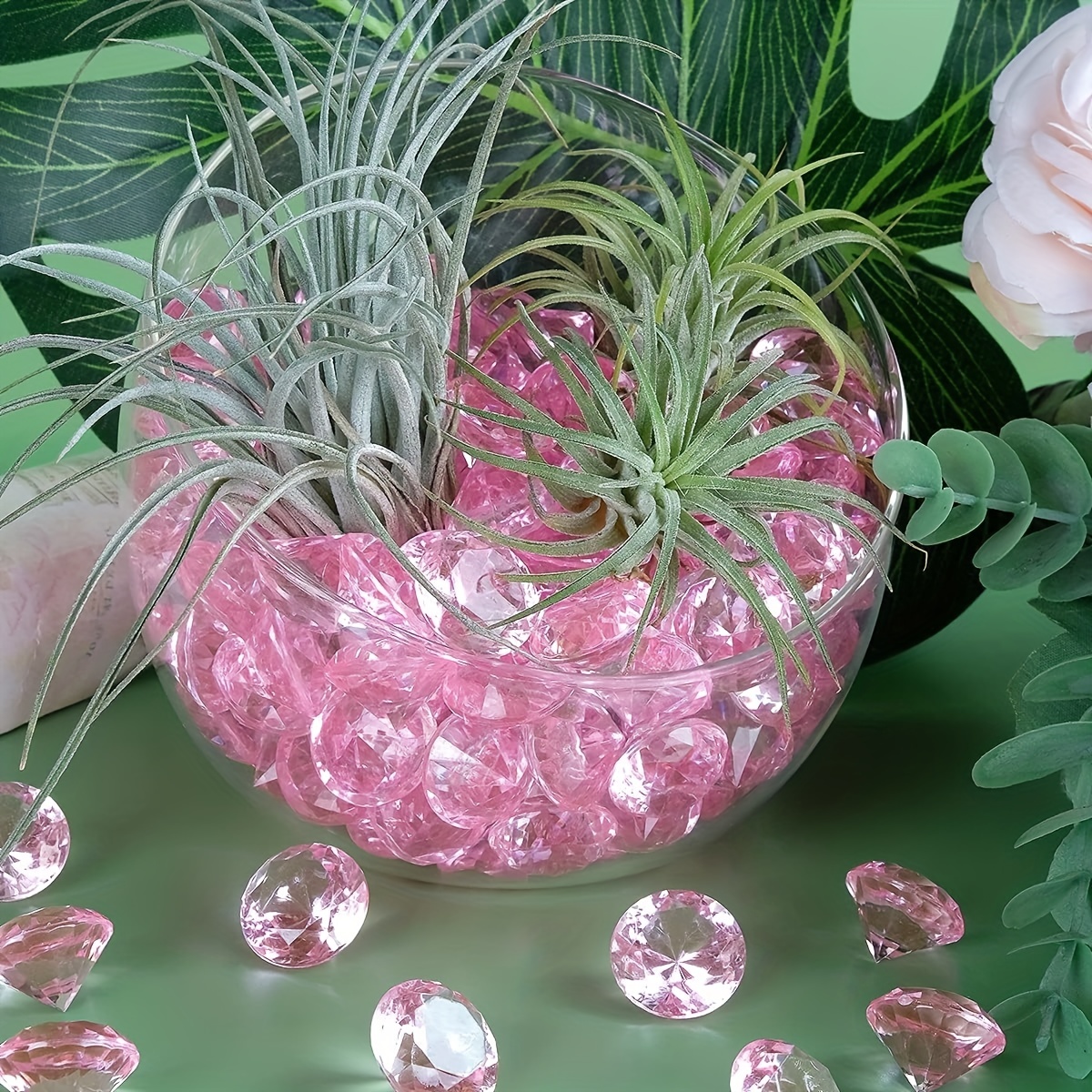 Acrylic Fake Gems Vase Filler Faux Crystals Jewels For Table - Temu