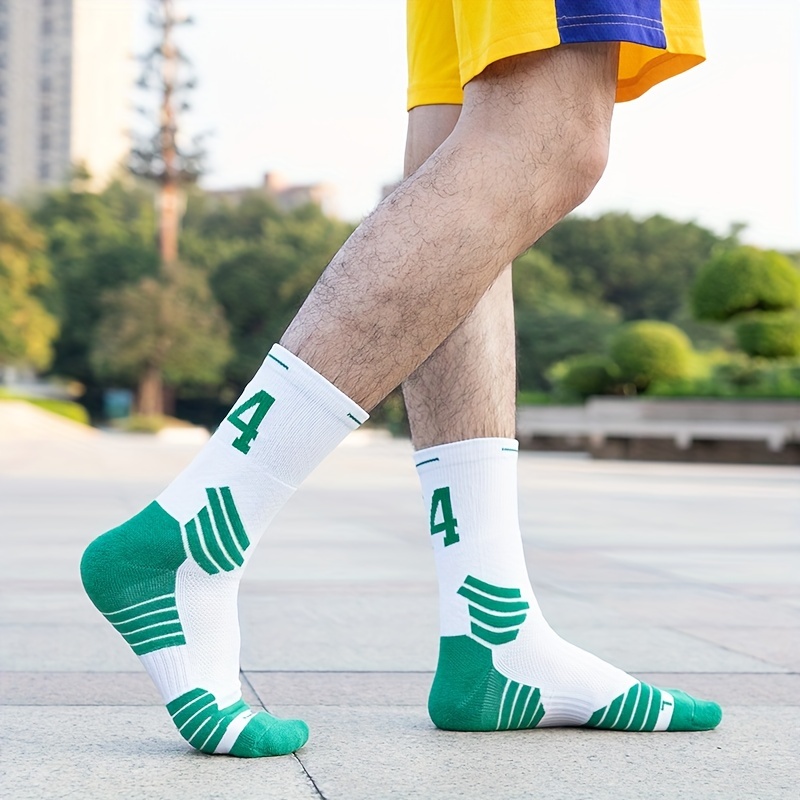 1 Par Calcetines Baloncesto Estampado Números Estrellas - Temu