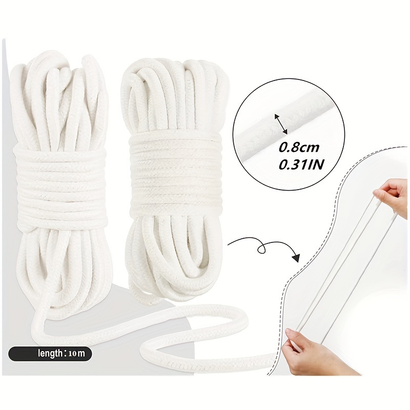 1pc Soft Cotton Rope, 8MM Multipurpose Durable Long Rope All Purpose Rope  Craft Rope For Wall Garden Plant Hanger Knitting Home DIY Crafting Decoratio