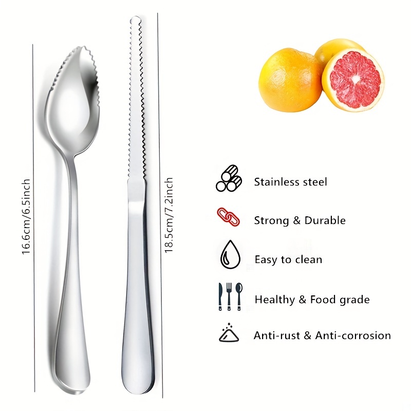 Grapefruit Knife And Spoons Set Stainless Steel Kitchen Tool - Temu