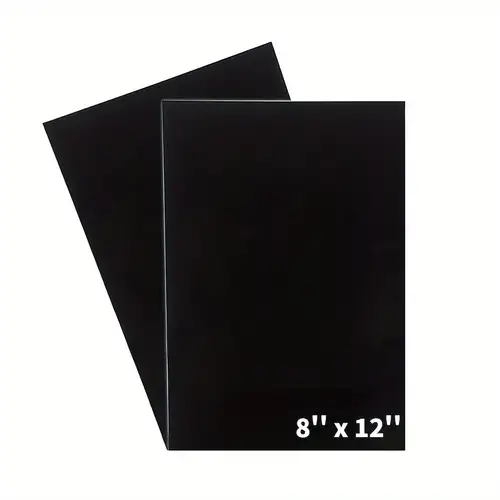 2/4/6pcs Planche En Acrylique Noir Épaisse Brillante Planche Noire  Antistatique En Plastique Coupé, Des Réductions Pour