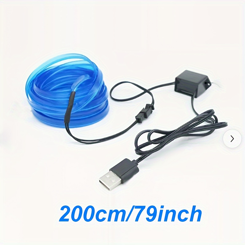 Auto-Innenbeleuchtung El Wire LED USB Flexible Neon-Montage  RGB-Umgebungslicht – Oz Marketplace