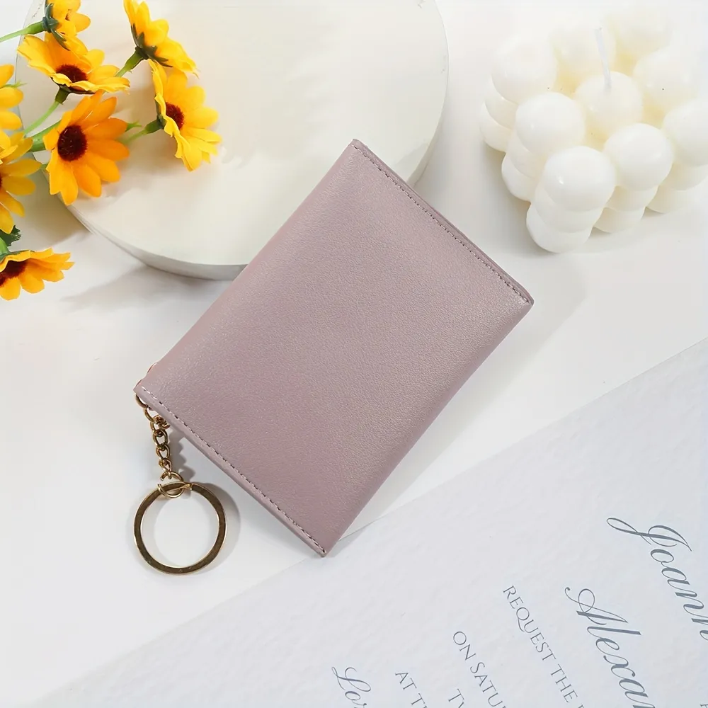 Womens Mini Compact Card Holder Card Key Pouch Stick On Cell Phone