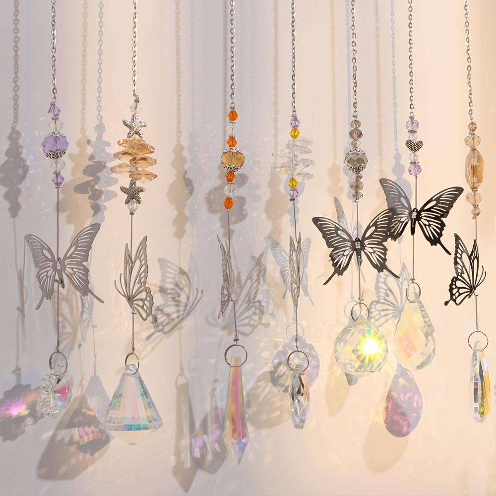 Hanging Butterfly Sun Catchers Hanging Crystals For - Temu