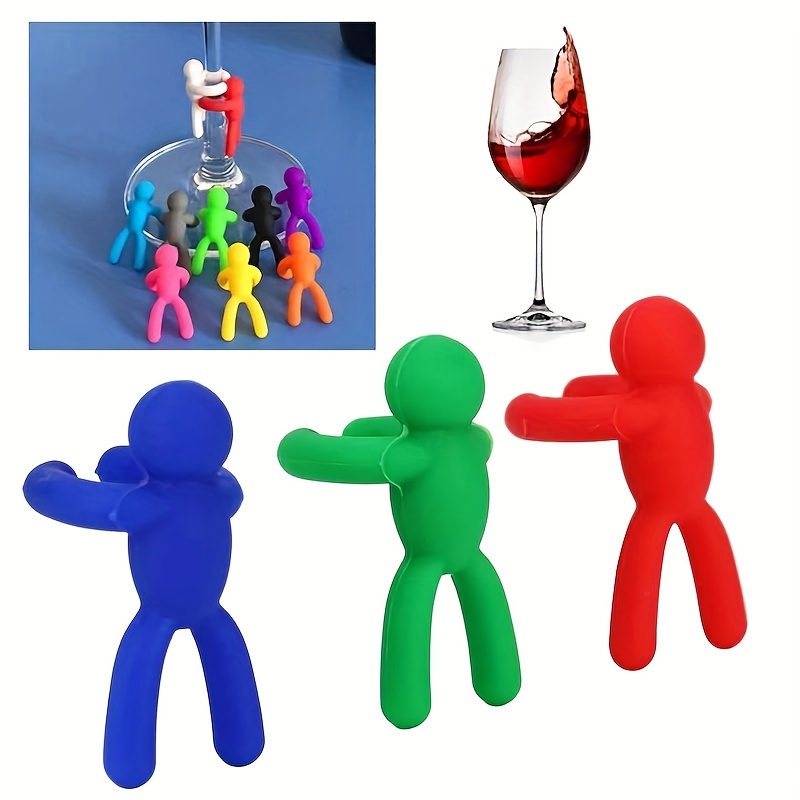 Silicone Cup Recognizer Party Wine Glass Marker Drink - Temu