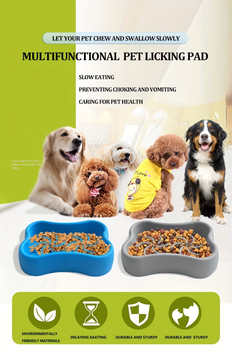 Healthy Eating Silicone Dog Puzzle Bowl Eco-friendly Pet Slow