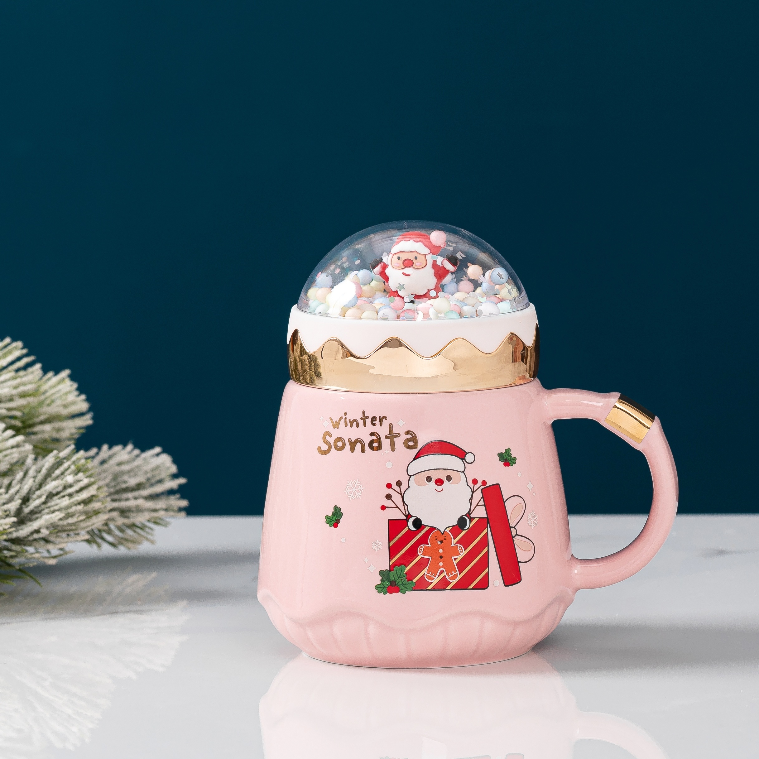 Creative Mug Christmas Theme Cup Trendy Cute Water Cup - Temu