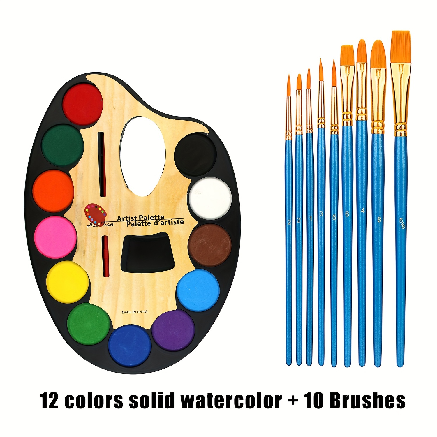 Solid Watercolor Paint, 8-color Powder Cake Children's Painting